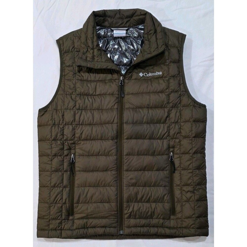 Columbia Men Voodoo Falls 590 TurboDown Puffer Vest Medium Green Excellent
